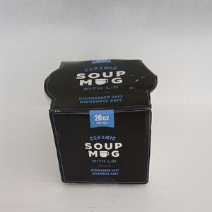 Ceramic Soup Mug with Lid